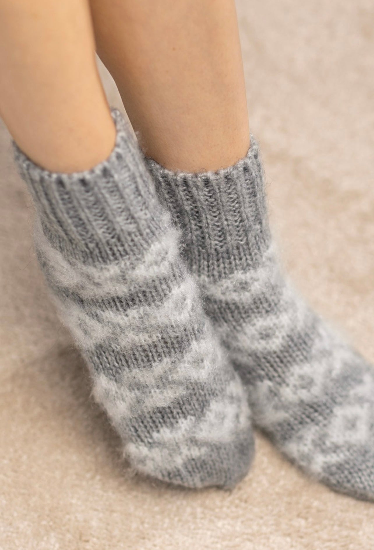 Fuzzy Nordic Socks