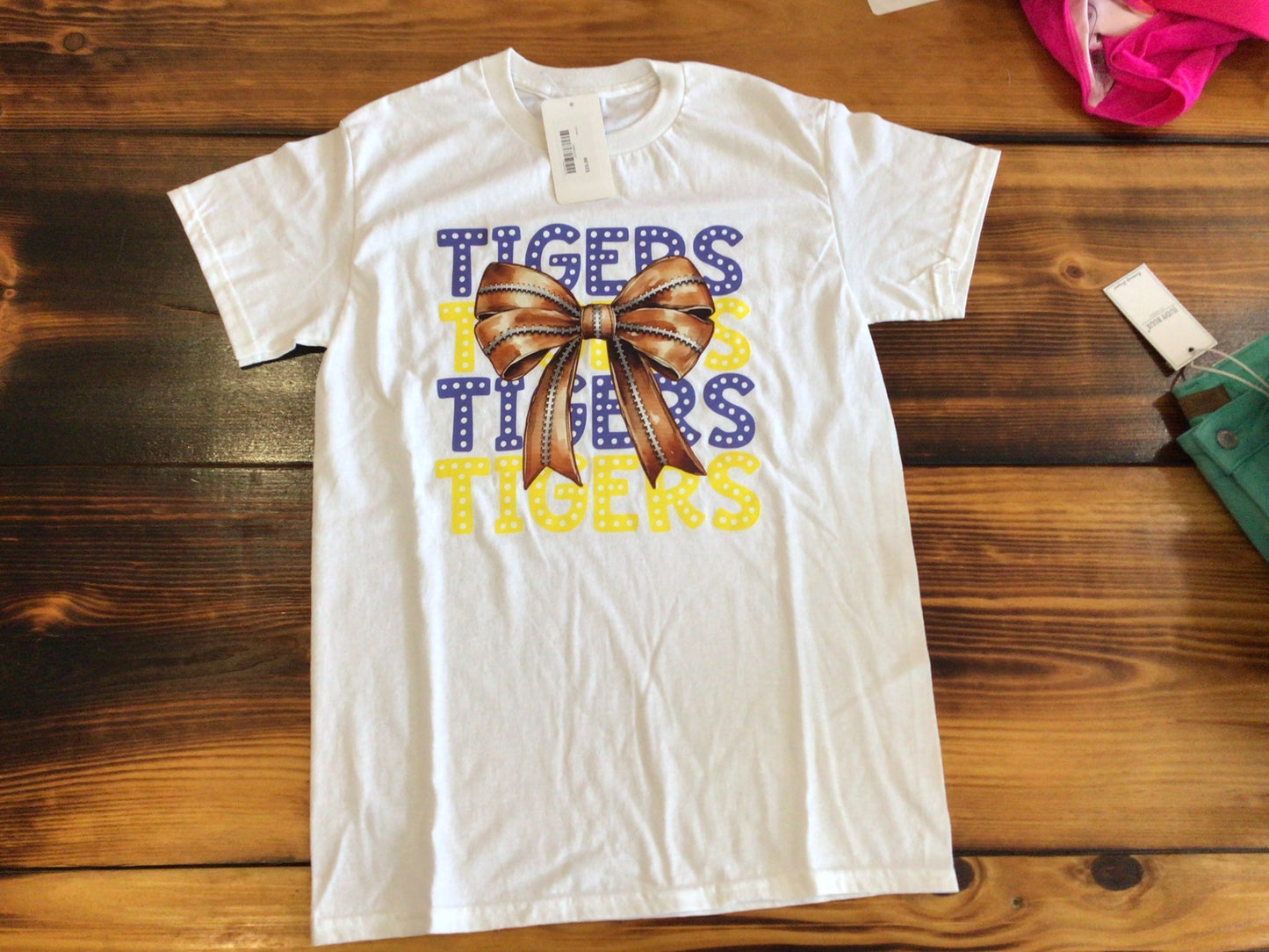 White tiger bow tee