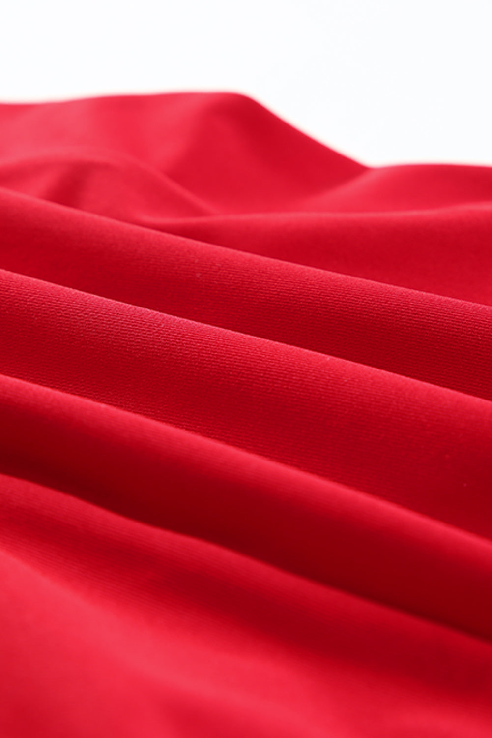 Fiery Red Halter Neck Wrapped Mini Bodycon Dress
