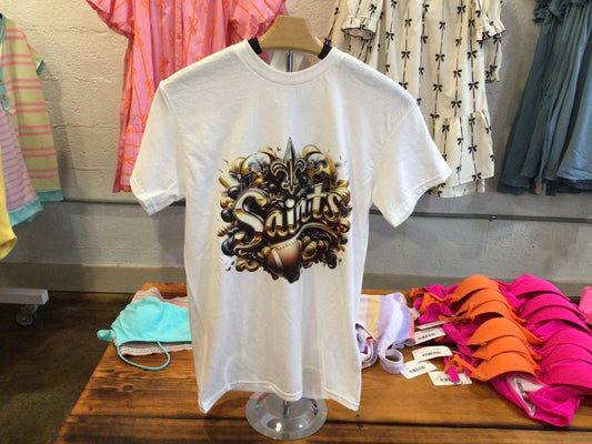 White saints tee