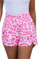 Pink Leopard High Waisted Athletic Shorts