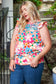 Floral Embroidered Flutter Sleeve Top