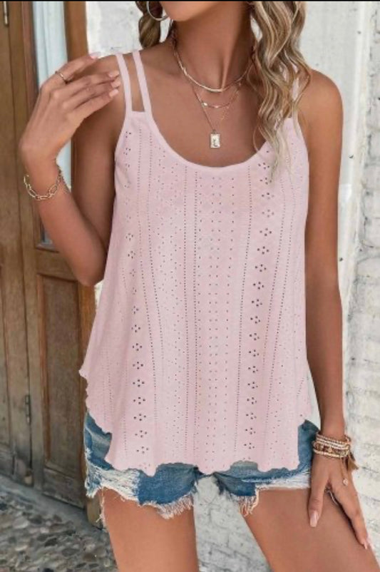 Eyelet Strappy Tanks