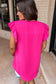 Rose Red Ruffle Sleeve Tops