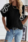 Black Flower Sweater Tee