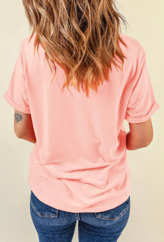 Pink Western Cowboy Boots Bow Tee