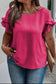 Ruffled Short Sleeve Shirt