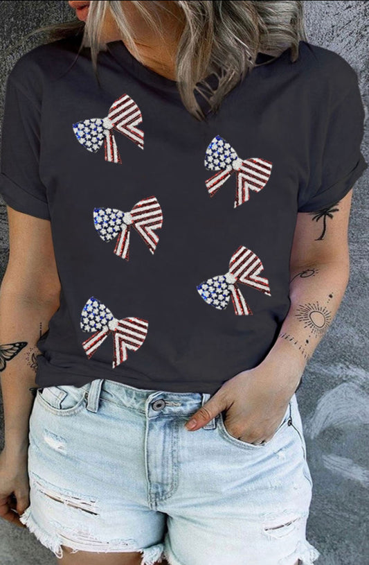 Sequined American Flag Top