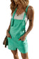 Mint Green Knotted French Terry Rompers