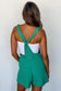 Mint Green Knotted French Terry Rompers
