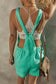 Mint Green Knotted French Terry Rompers