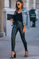 Black Faux Leather High Waist Skinny Leggings